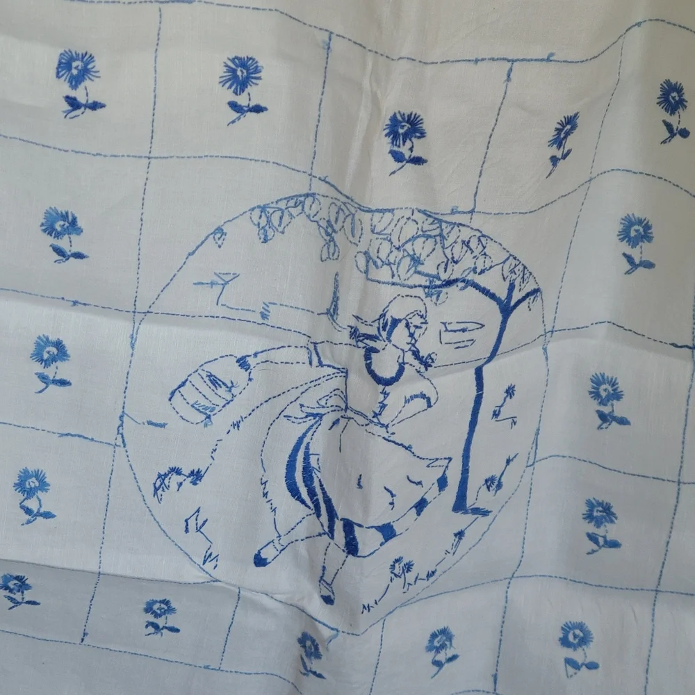Handmade linen parade cloth